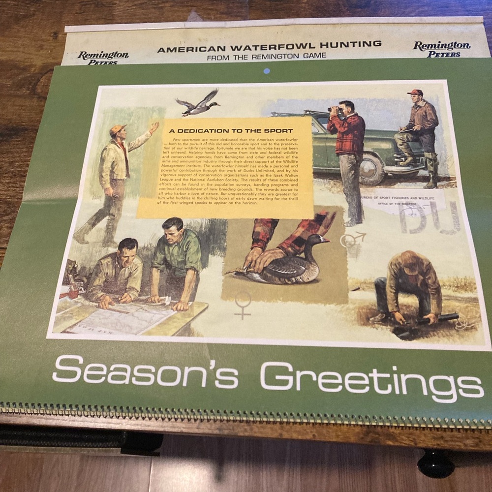 1969 Remington Arms American Waterfowl hunting calendar
